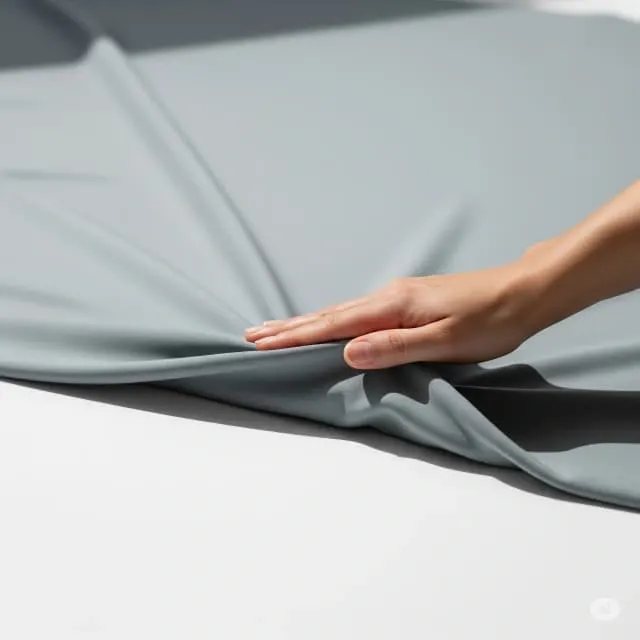 Ai generated. Soft gray cotton fabric that is 108-inch wide back fabric used in quilting